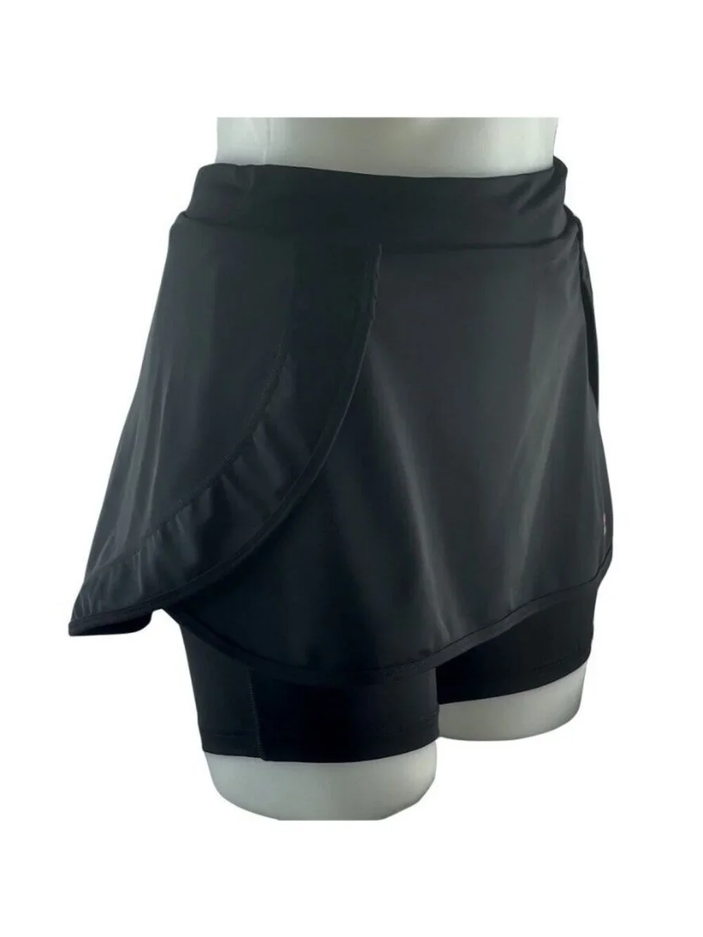 Womens Black Tennis Skort With Inner Shorts Activewear Athletic Sports Gym